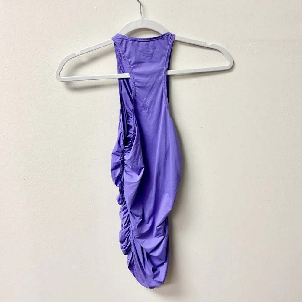 A.L.C. Adley Sleeveless V-Neck Fitted Ruched Tank Top Lavender Women's Size S - Image 3