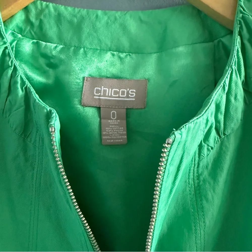 Chico's Chico’s Full Zip Gathered Collar Jacket - Image 5