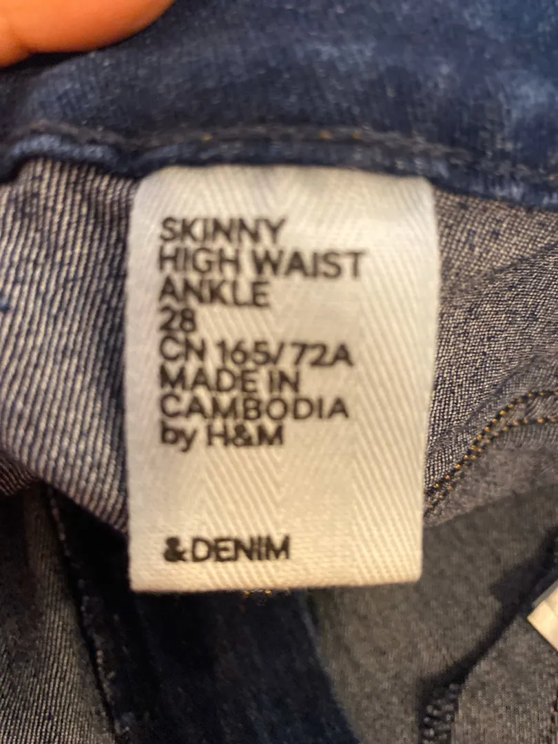 Vintage Skinny High Waisted Denim Jeans - Image 4