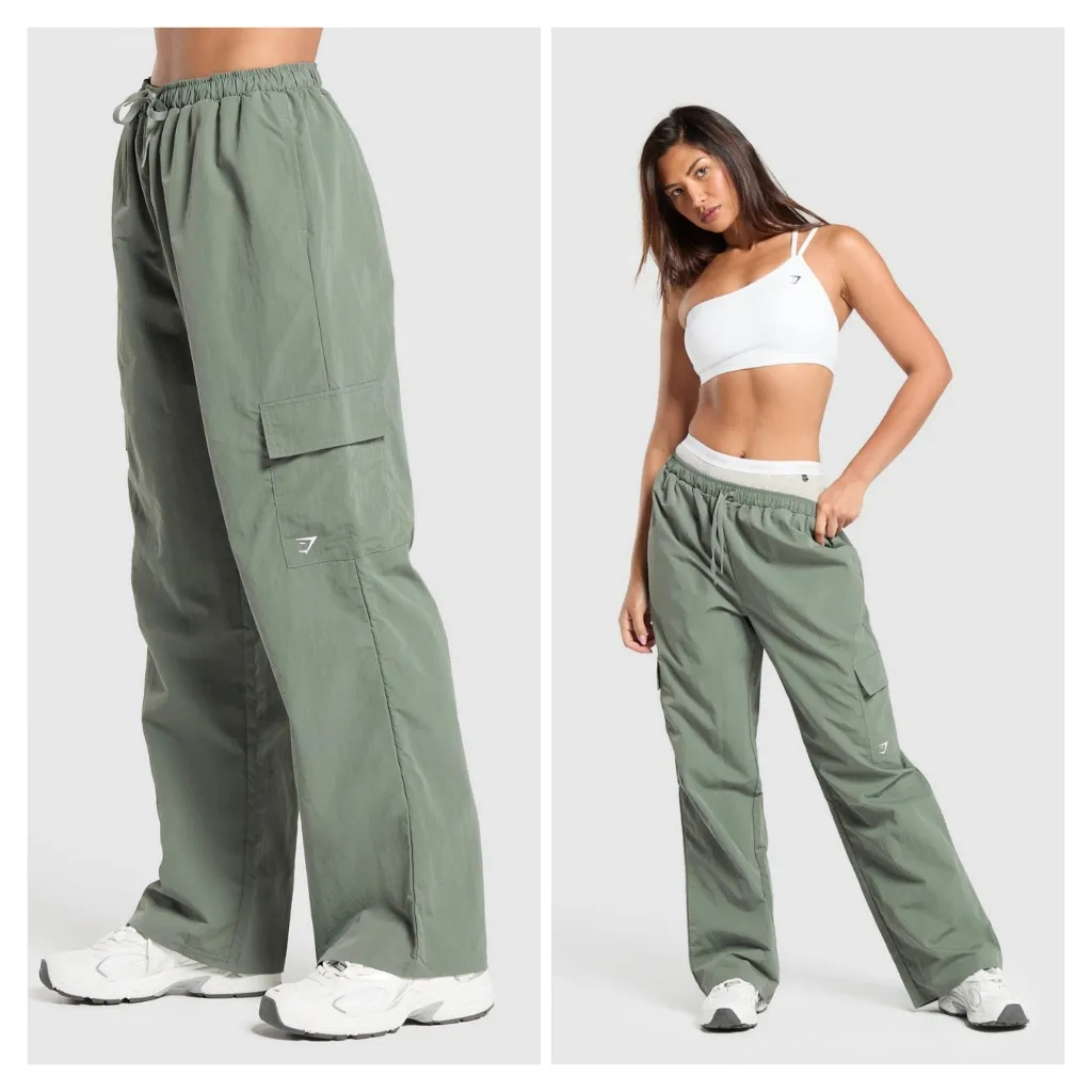 Gym Shark Cargo Woven Pants Size Medium - Image 2