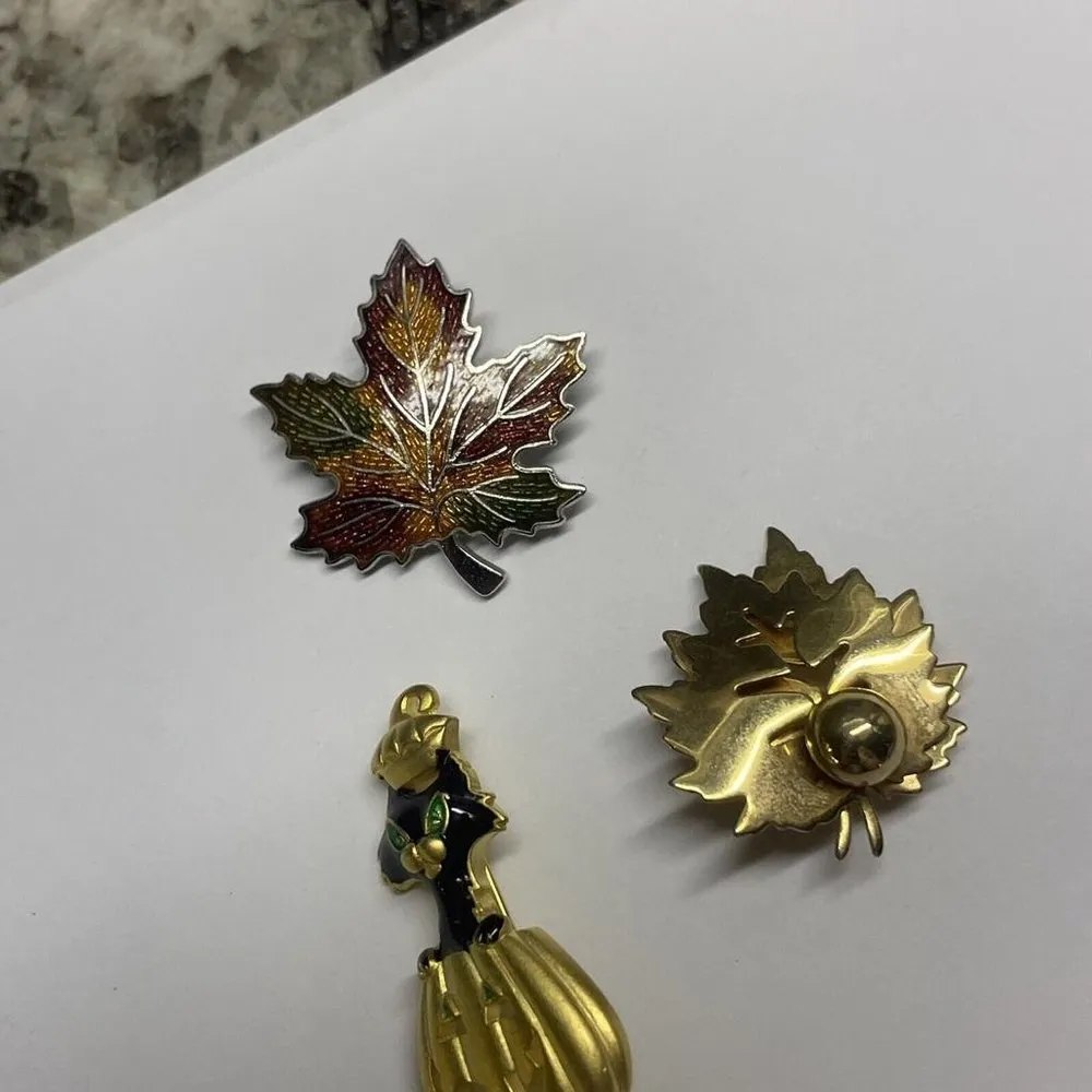 Lot Of 3 Brooch Pins Autumn Fall Thanksgiving season - Image 6