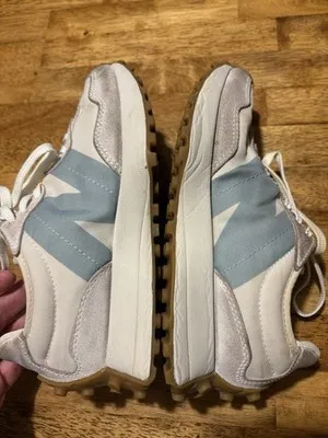 NEW BALANCE 327 Moonbeam Storm Blue and White Sneakers Running Shoes Womens 5 - Image 8