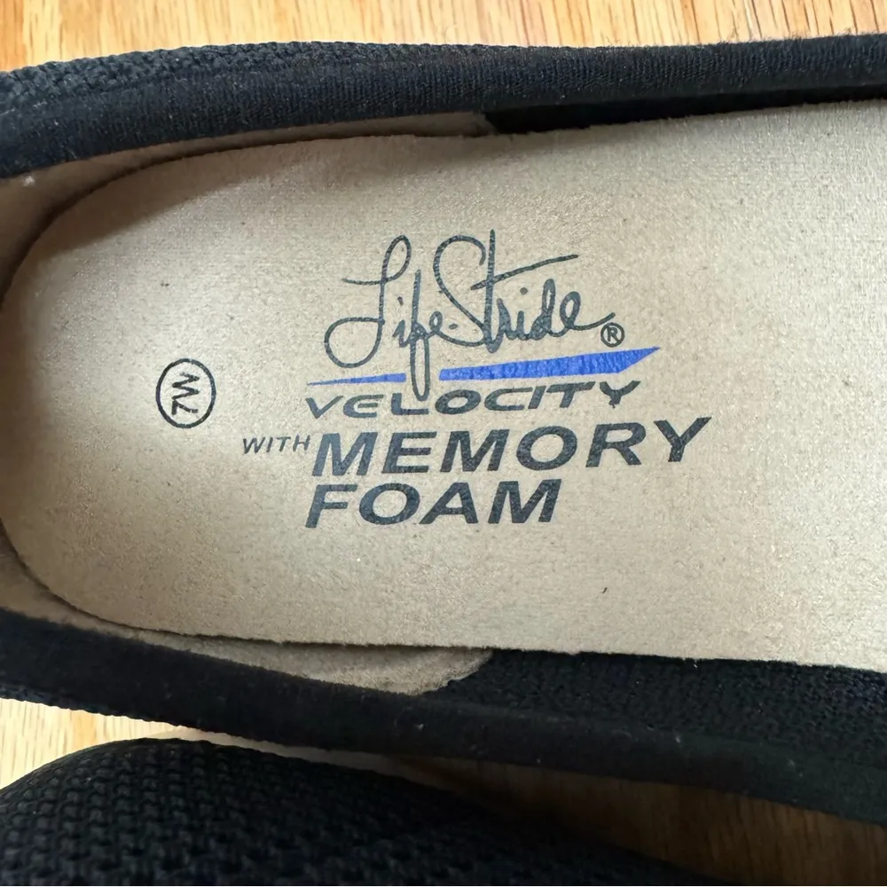 LifeStride Indy Wedge black flats Slip-On comfort shoes size 7 W - Image 5