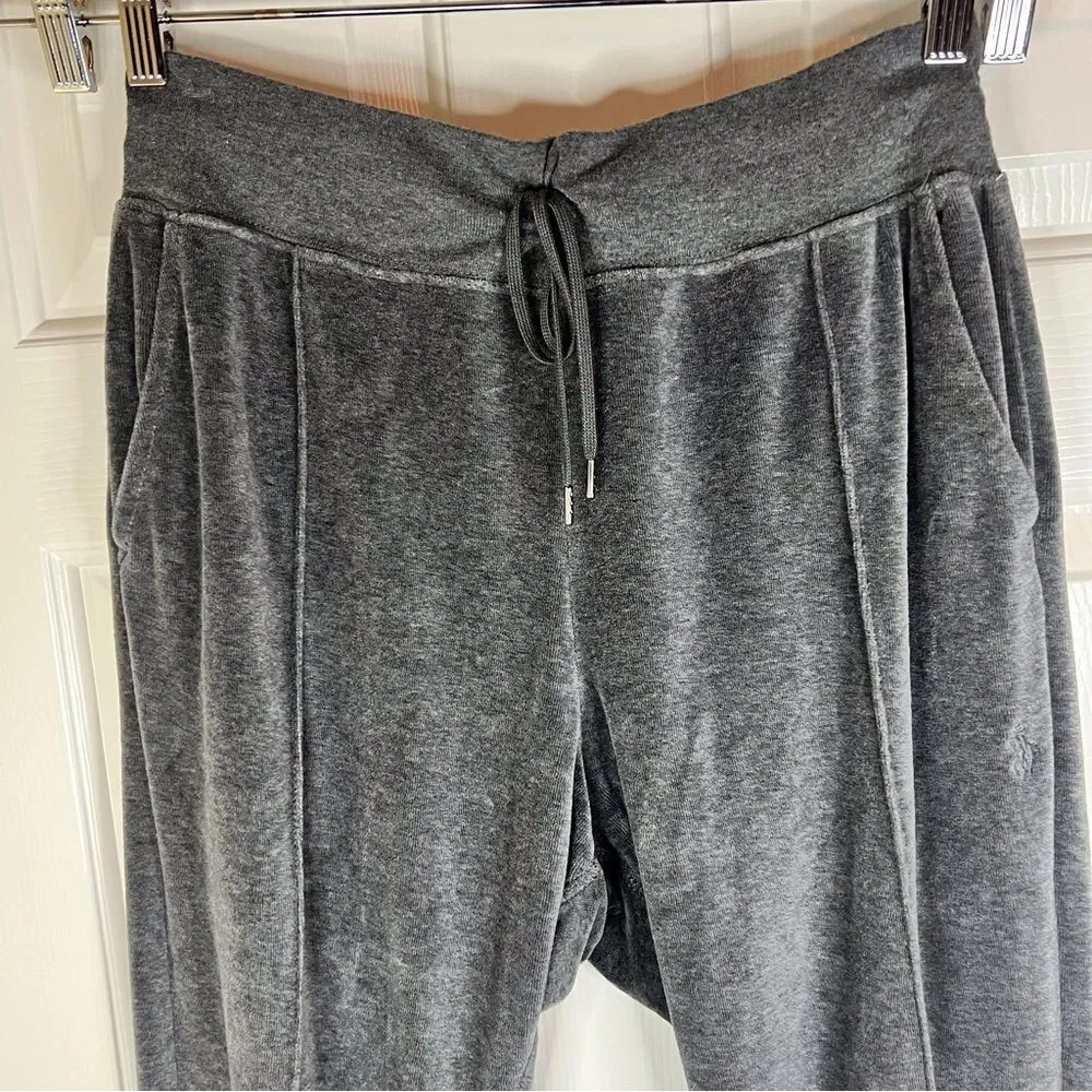 Polo Ralph Lauren Womens Grey Super Soft Terry Joggers Size Medium Velour‎ - Image 3