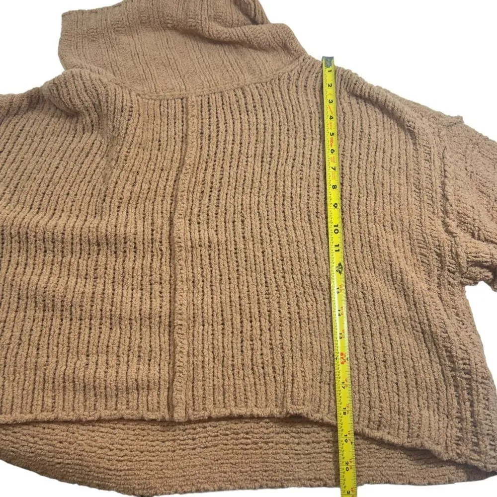 Free People Be Yours Cowl Neck Sweater Camel - Image 9