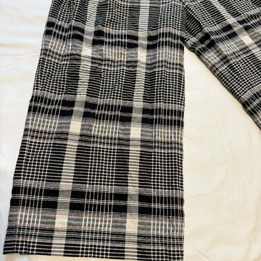 Ett:Twa by Anthropologie Luca Wide-Leg Plaid Pants High Waist Fall Vintage SZ 12 - Image 5