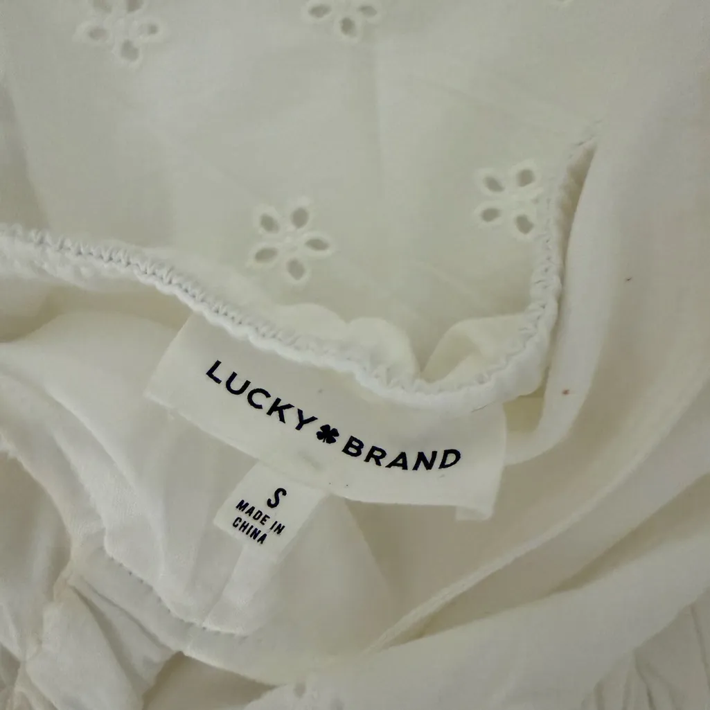 Lucky Brand Cotton Eyelet Mini Dress - Image 3