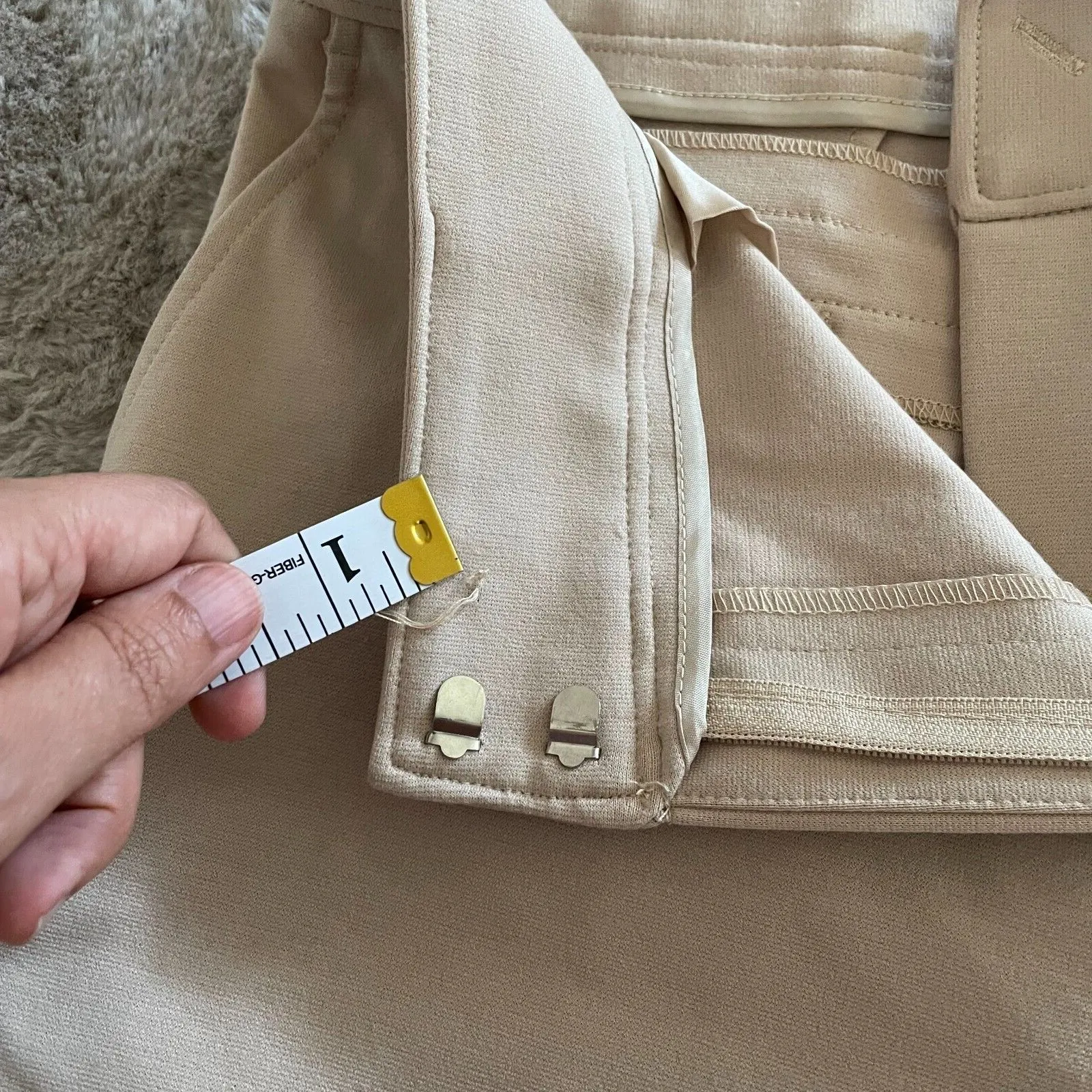 NWT Spiegel Women's Beige Tailored Pants Size 12‎ Ponte Knit Style 63329 Career - Image 7