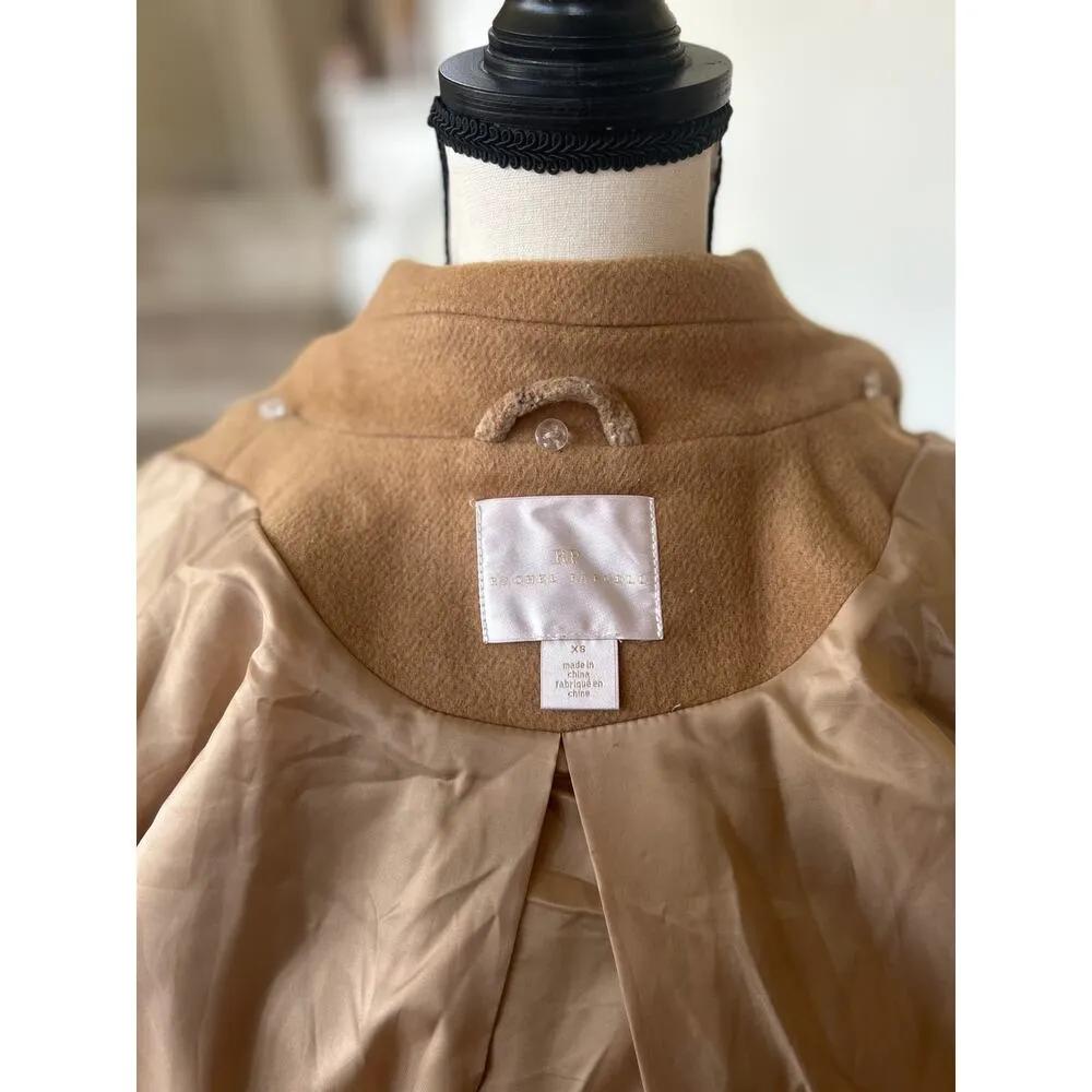 Rachel Parcell Tan Plaid Double Breasted Cropped Peacoat - Image 5