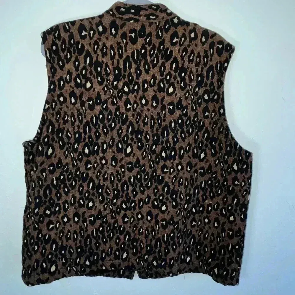 Jennifer‎ Moore Women’s Animal Print 100% Cotton Vest 18 - Image 2