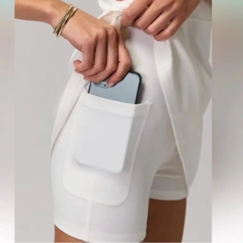 Spiritual Gangster Jet Active White Mini Activewear Tennis Preppy Dress XS $118 - Image 5