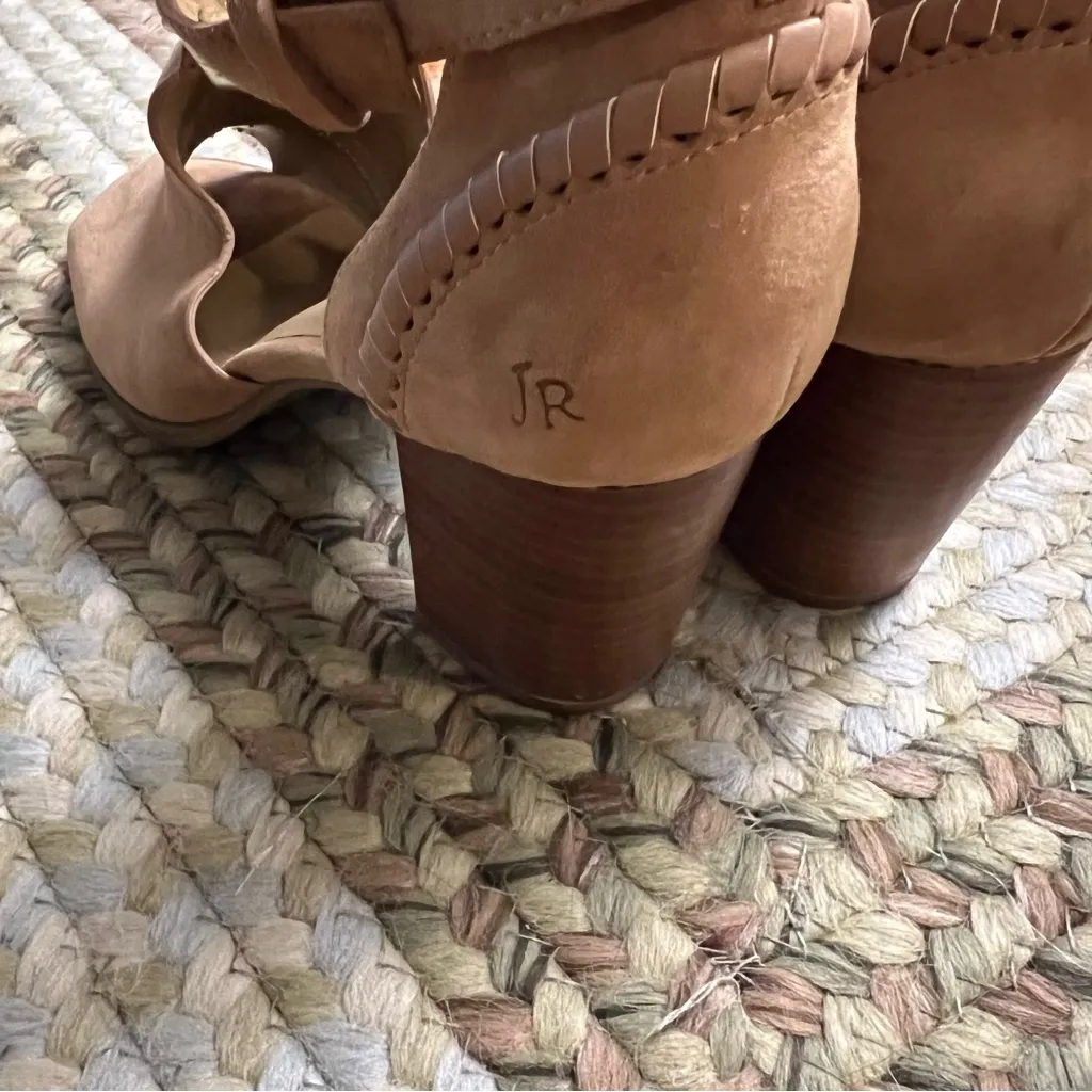 Jack Rogers Cameron Tan Suede Open Toe Booties size 7 1/2 - Image 8