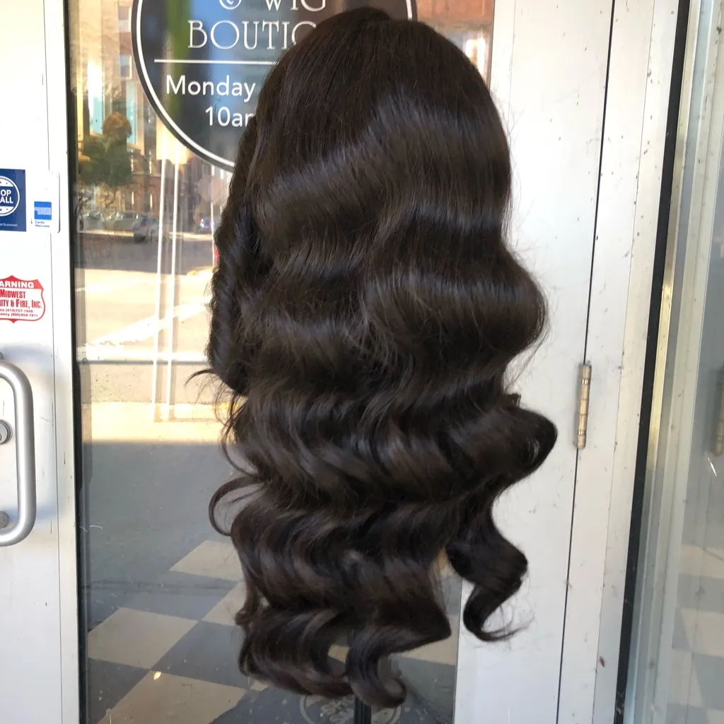 Brown Lacefront Wig Deep Wave 2018 long wig 2019 - Image 2