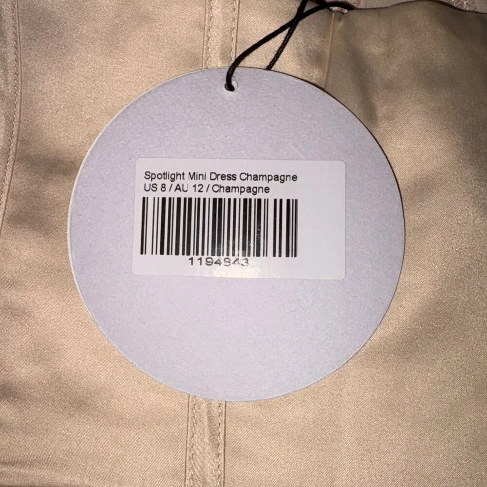 Princess Polly Mini Dress- Champagne 8 - Image 4