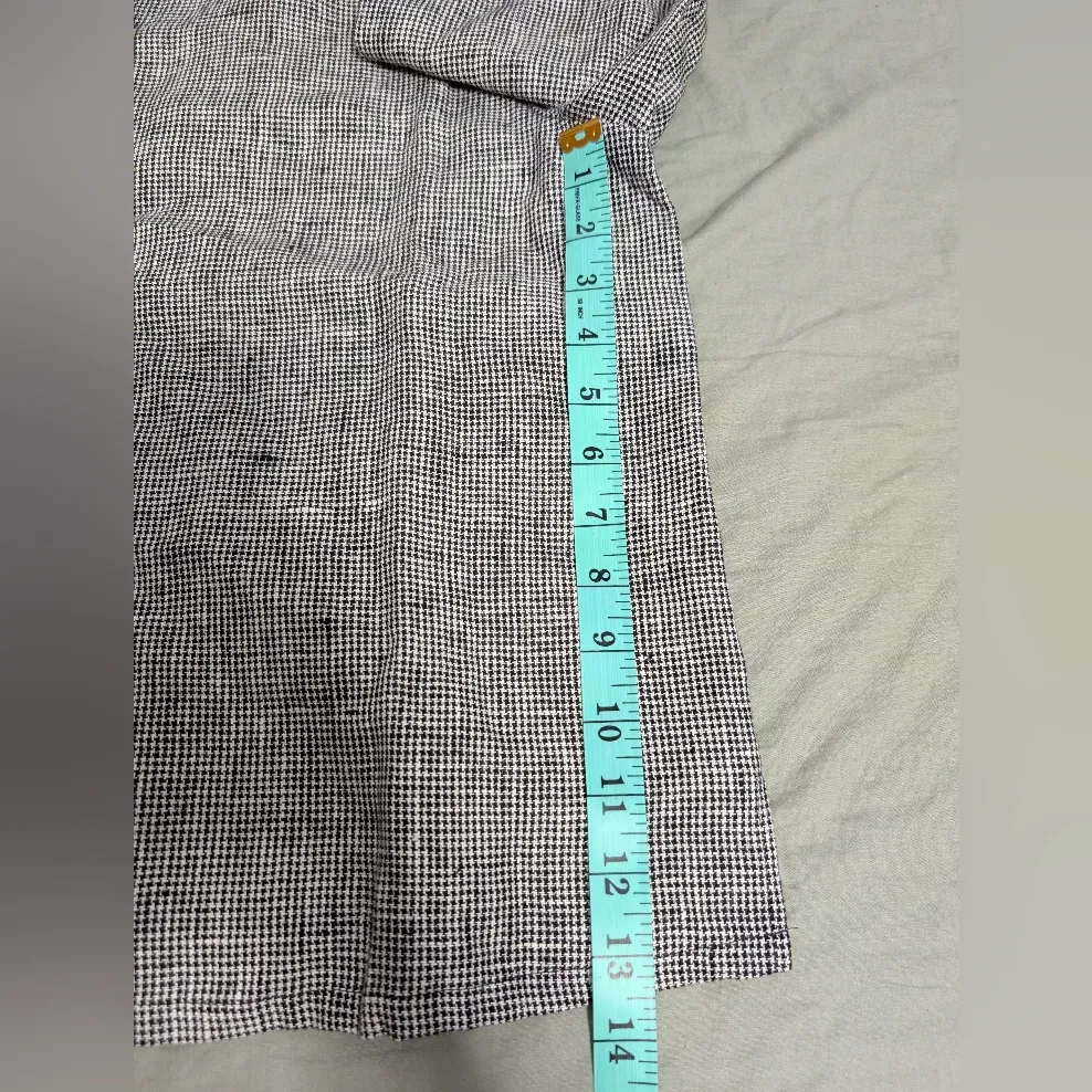 Vintage Orvis Linen 2 Piece Sleepwear Set Women's Medium Black/White - Image 11