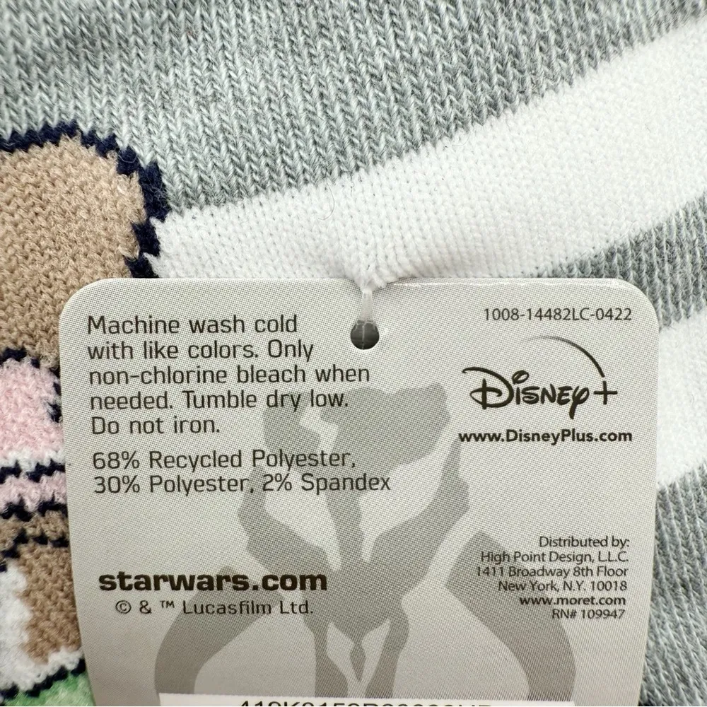 Disney Star Wars Womens No Show Socks The Mandalorian Grogu Baby Yoda Pink Gift - Image 8