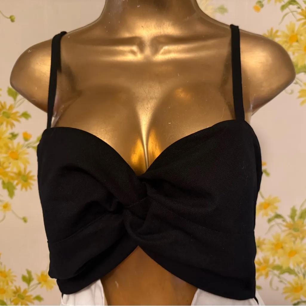 Two tone Black and White Maxi Dress size M Size M - Image 3