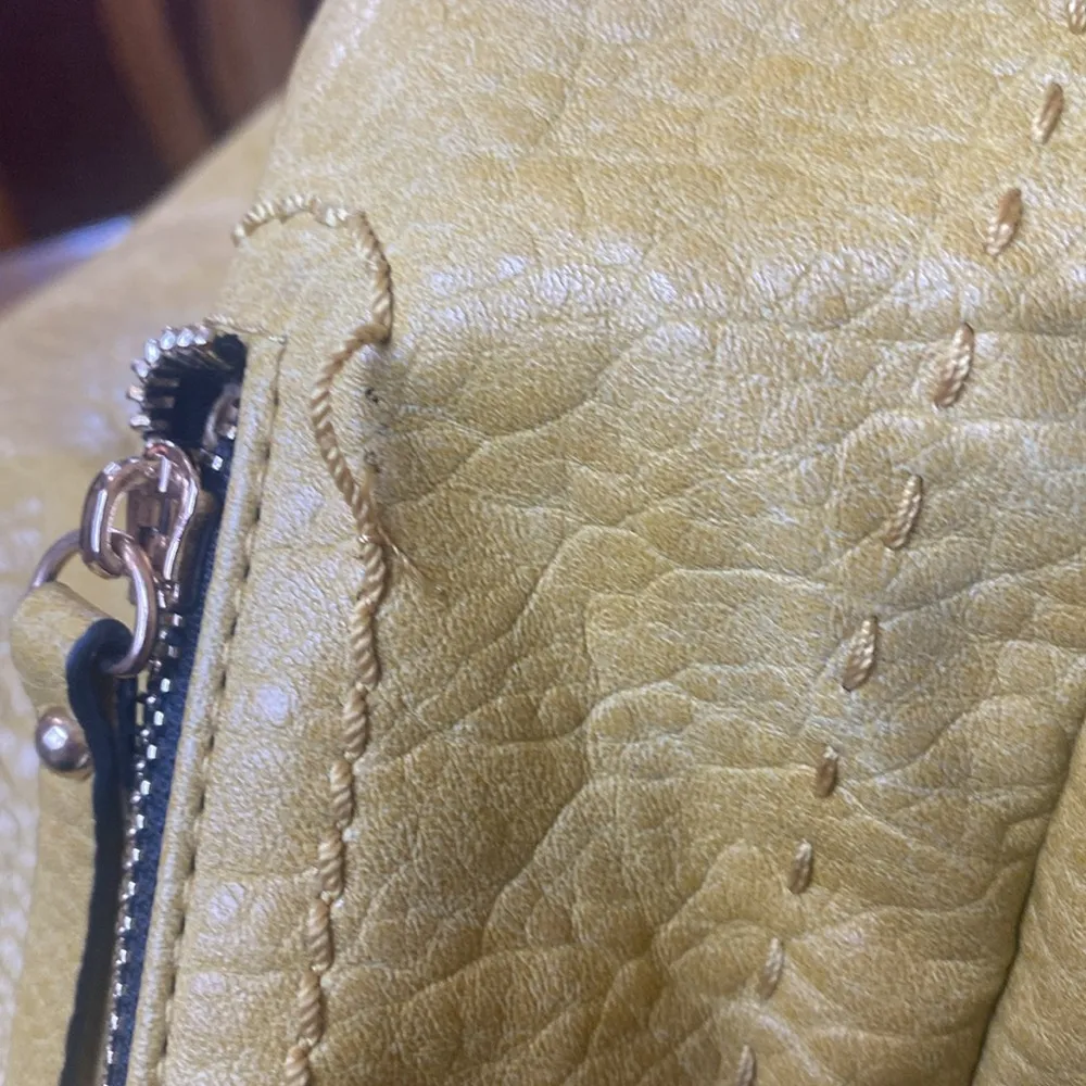 Not Rated  Yellow Leather Backpack - Image 11