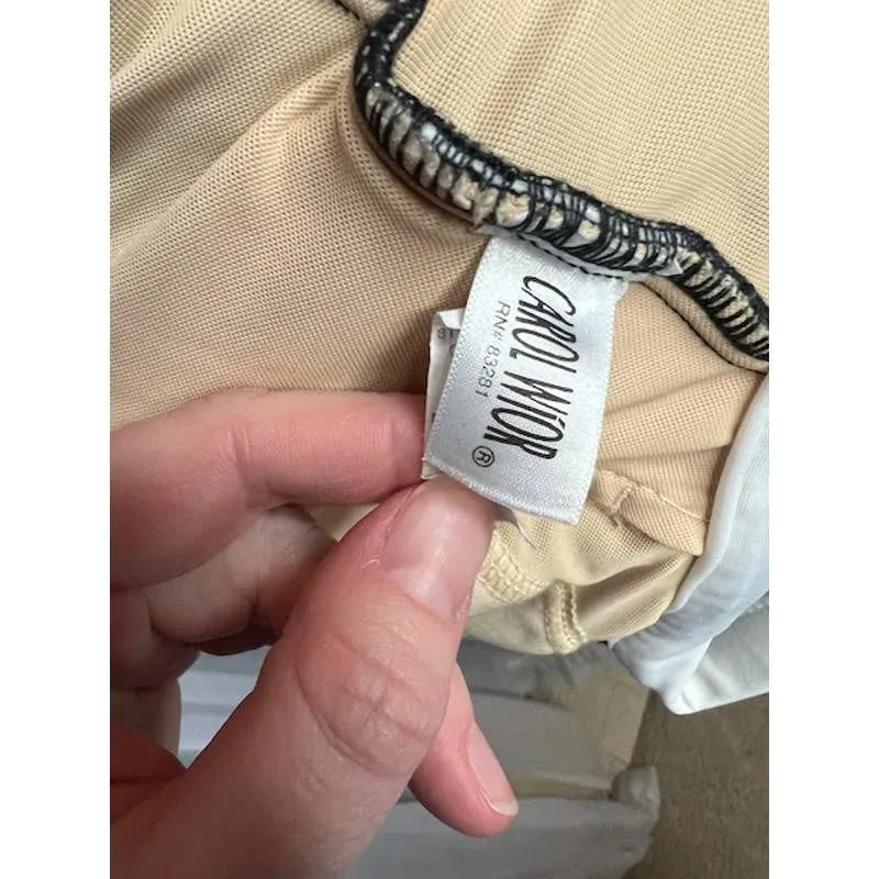 Carol Wior one piece swimsuit Vintage black white underwire - Image 10