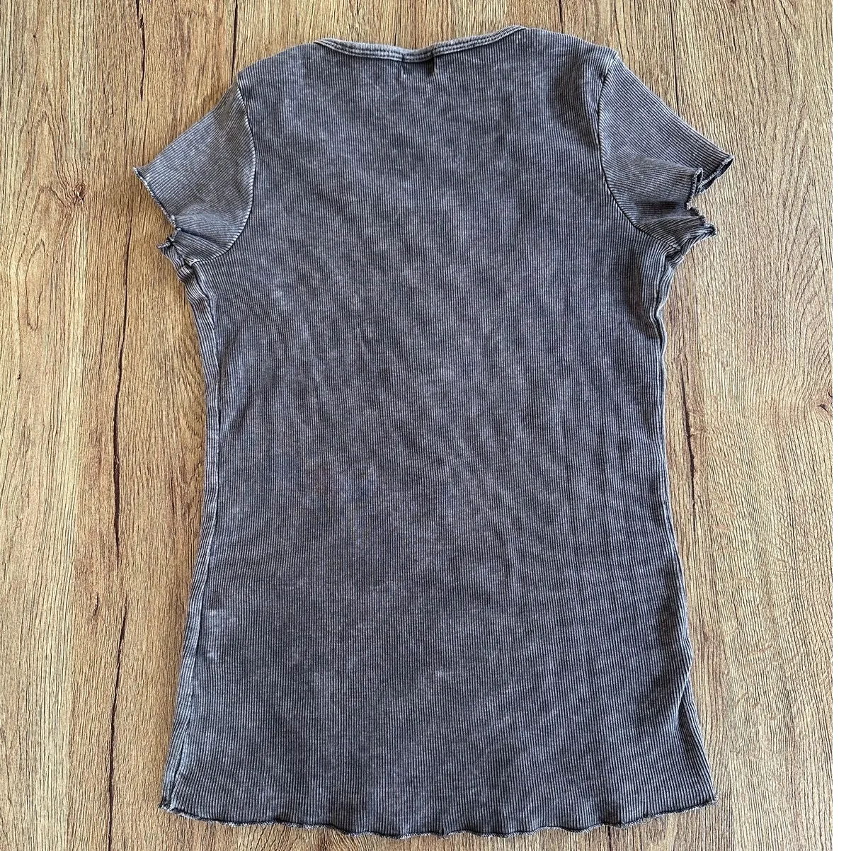 Vtg One World Beaded Acid Washed Brown Blouse Size Medium - Image 6