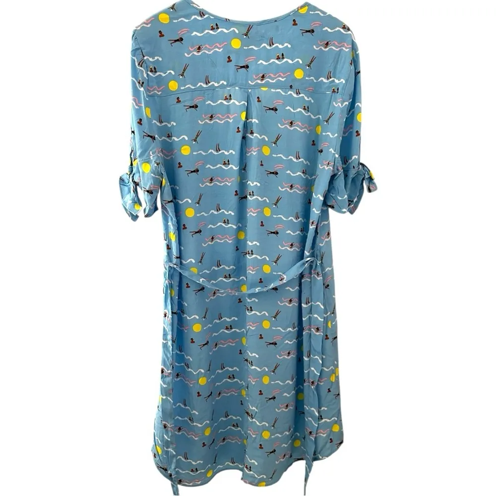 Anthropologie Larke Southwoods Swimmers Tie Waist Dress Size Large - Image 7