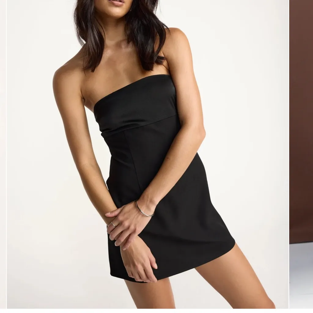 NWT Charcoal Suki Mini Dress Black Size 6 - Image 2