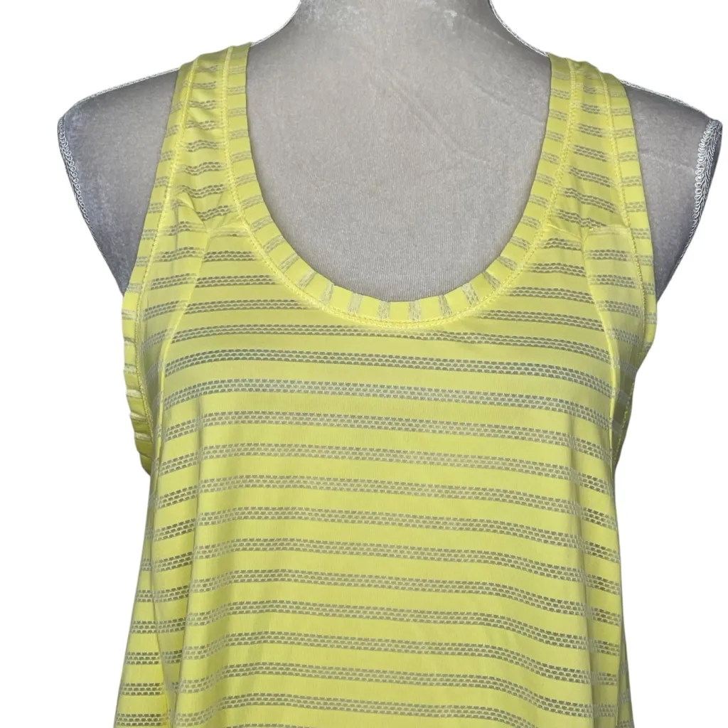 Zyia Active Lemon Nimbus Split Back Tank Top Women’s Size M Lightweight Workout Yellow Size M - Image 5