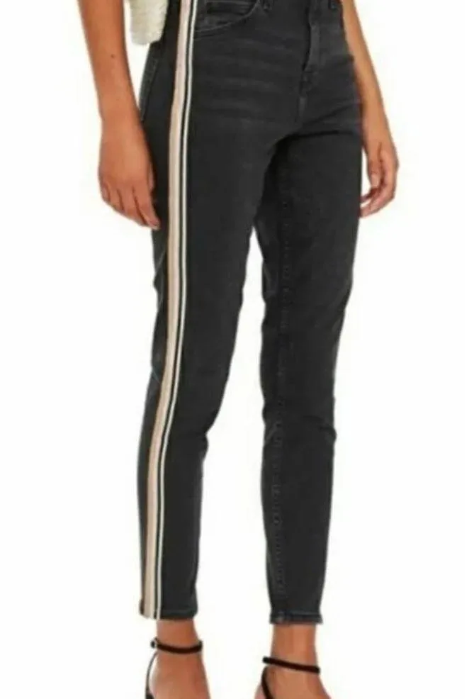 Topshop Moto Jamie Side Stripe Jeans Size 28 - Image 6