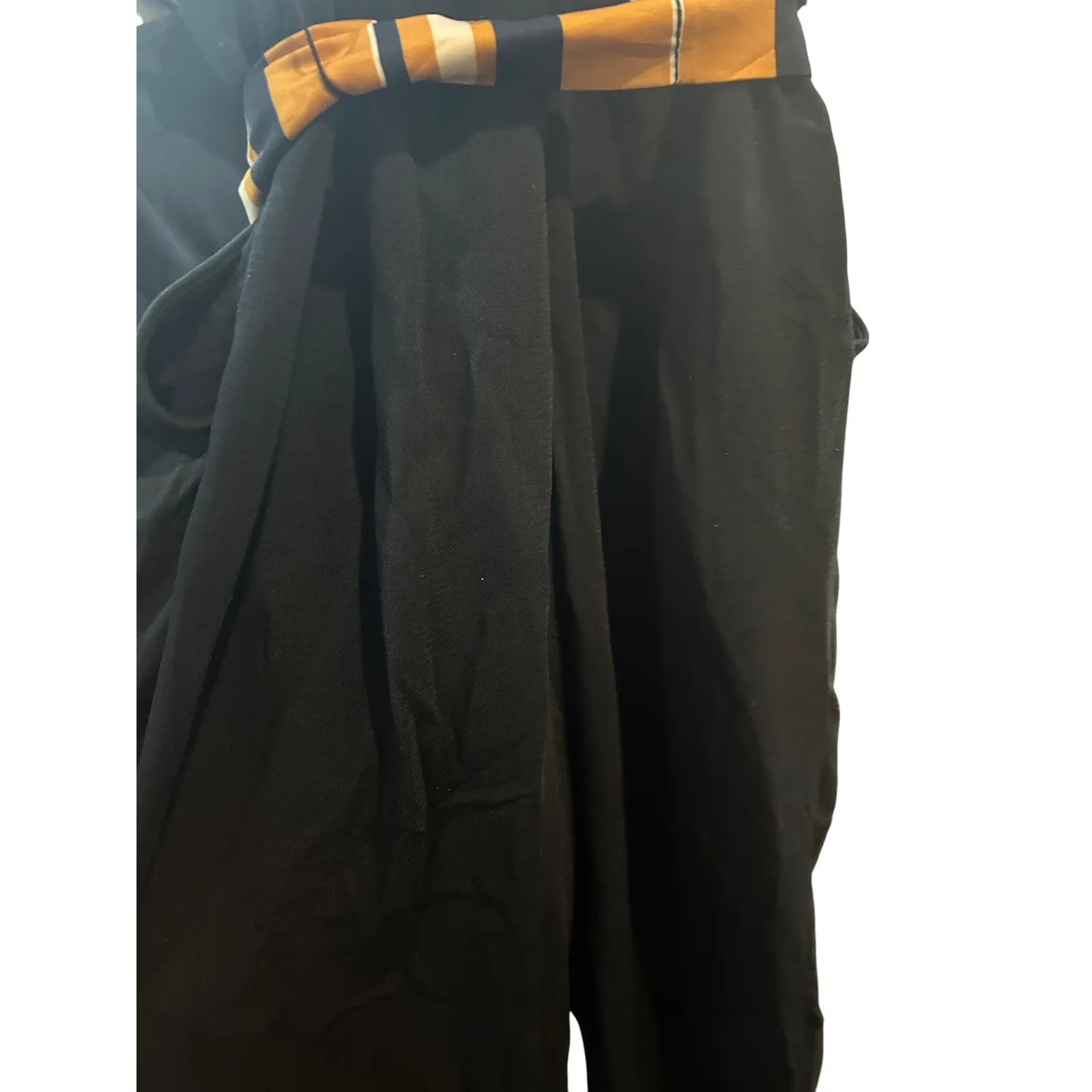 Sleeveless Jumpsuit‎ with Tie Waist Black Wide Leg Career Party - Image 5