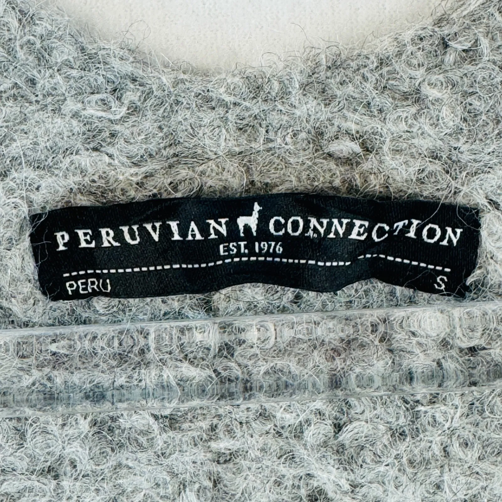 Peruvian‎ Connection Alpaca Blend Sweater Women's Small Gray V-Neck - Image 3