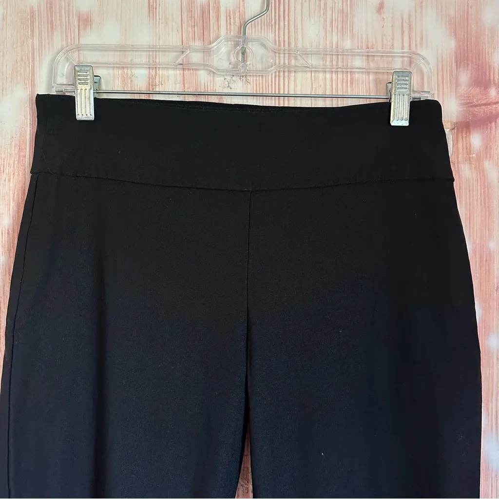Attyre Black Ruffle Hem Pedal Pusher Cropped Pants Size 6 - Image 2
