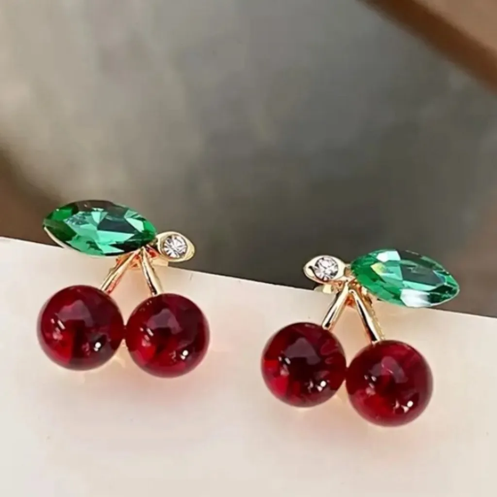 Grape & Cherry Earrings Bundle Purple - Image 5