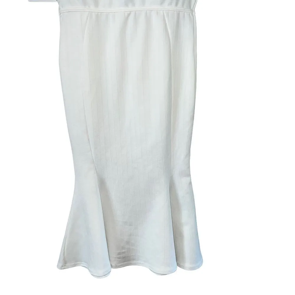 ASOS Plunge V Neck Lace Flounce Midi Dress  NWT - Image 5