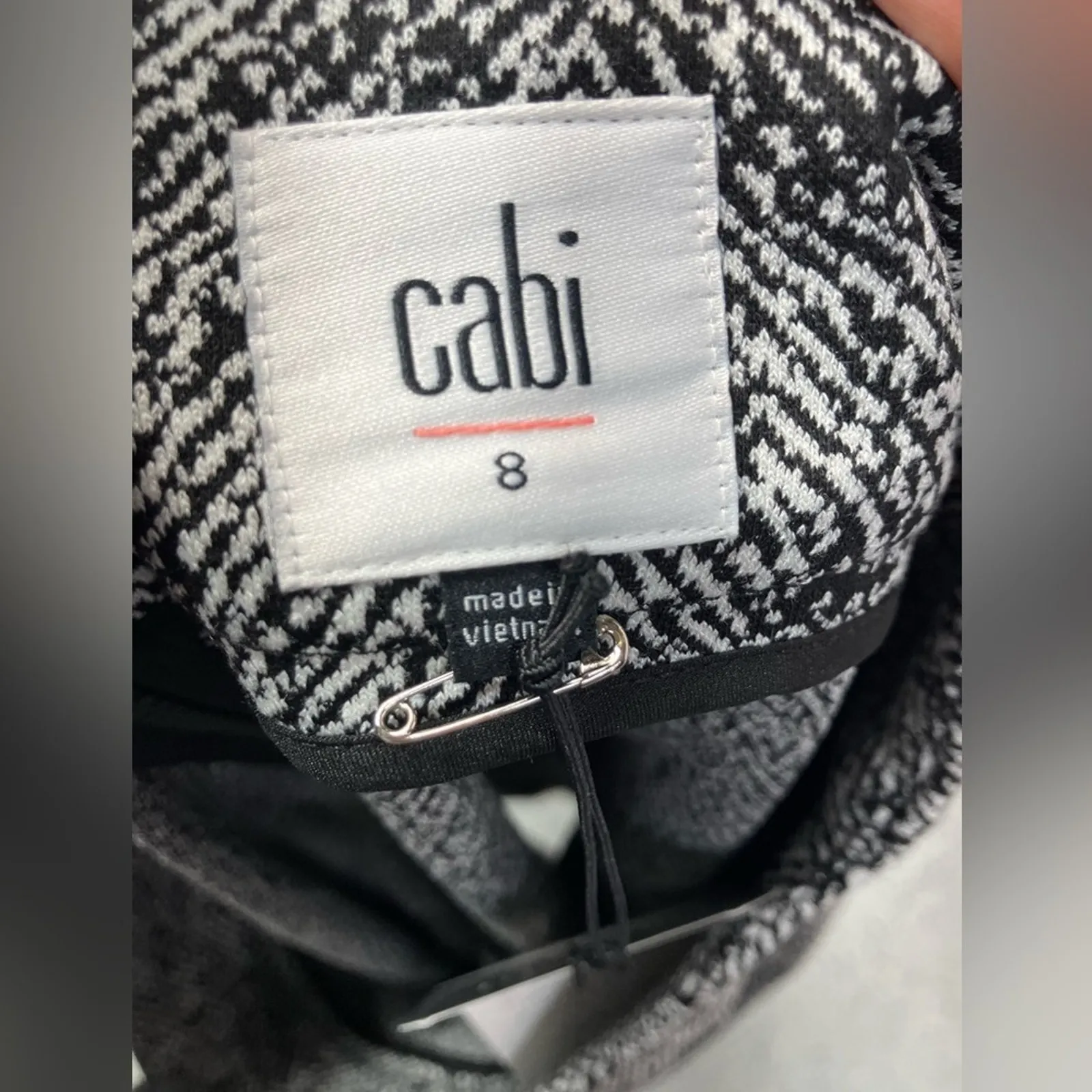 Cabi‎ Agent Skirt Black Herringbone Womens size 8 Style #4387 Career Preppy - Image 5