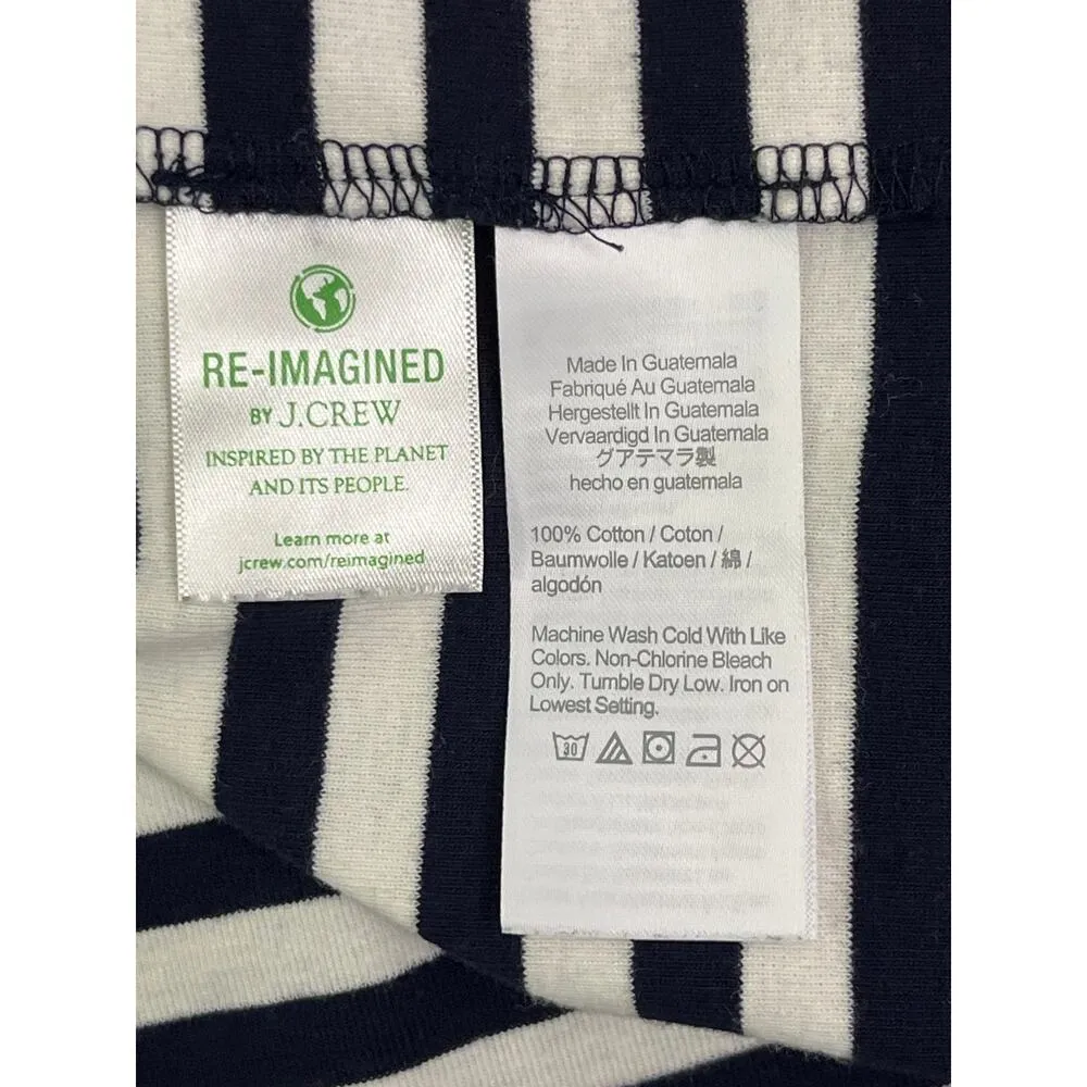 J.Crew Re-Imagined Navy White Striped Tank Top XL 100% Cotton Sleeveless Shirt - Image 3