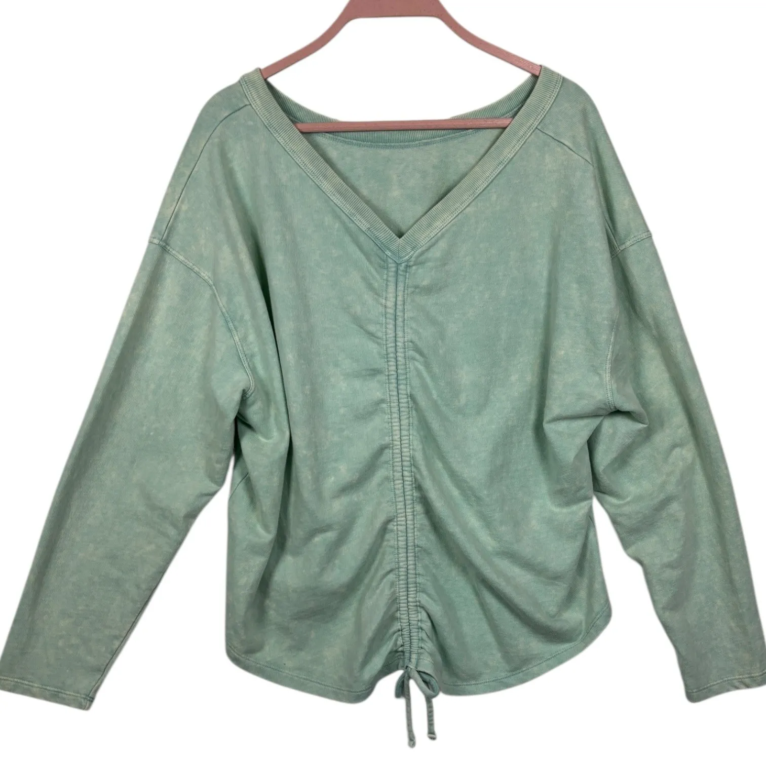 NWT LIVI Lane Bryant Crop Boatneck Ruched - Image 4