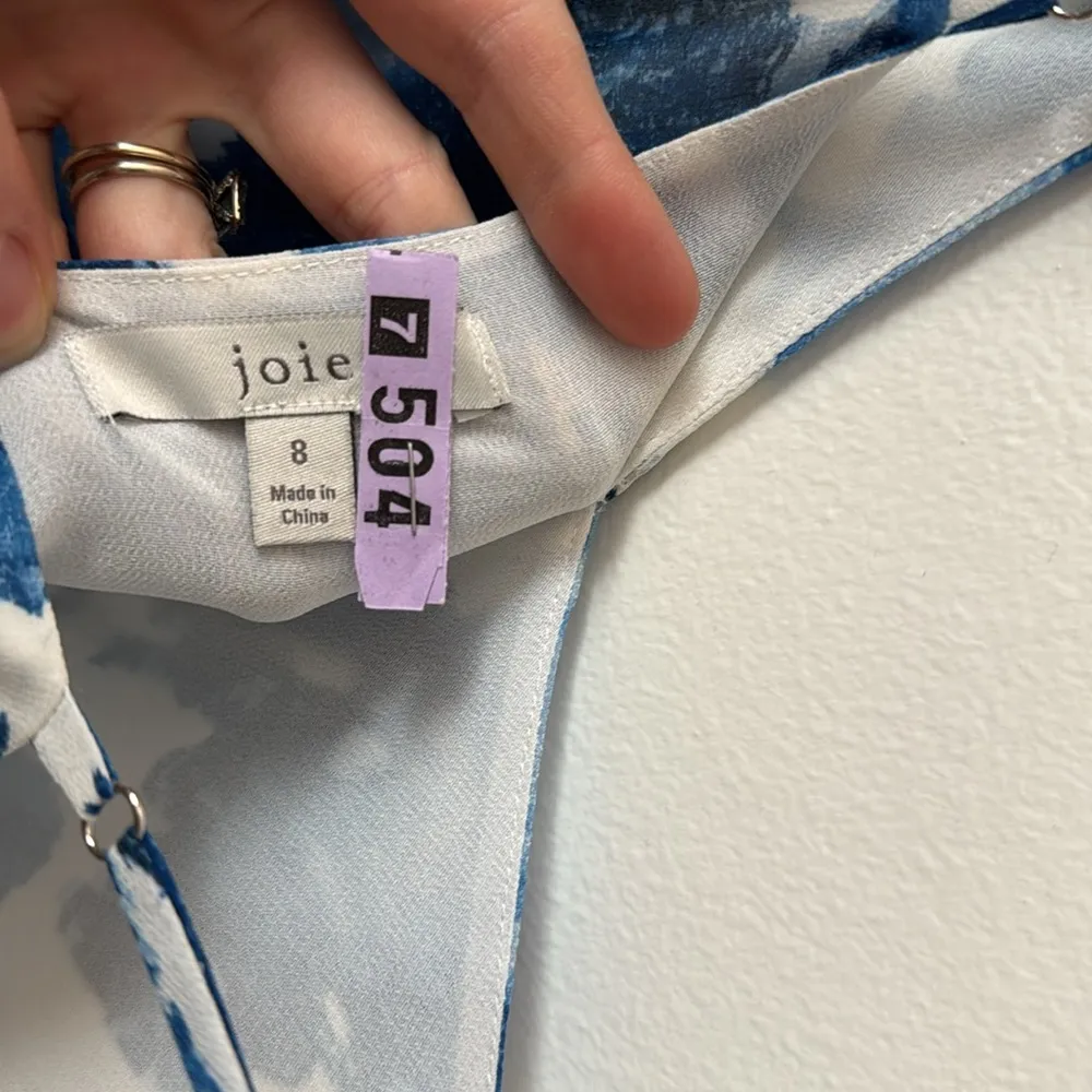 Joke 8 Markus Floral Blue and White Silk Maxi Dress - Image 9