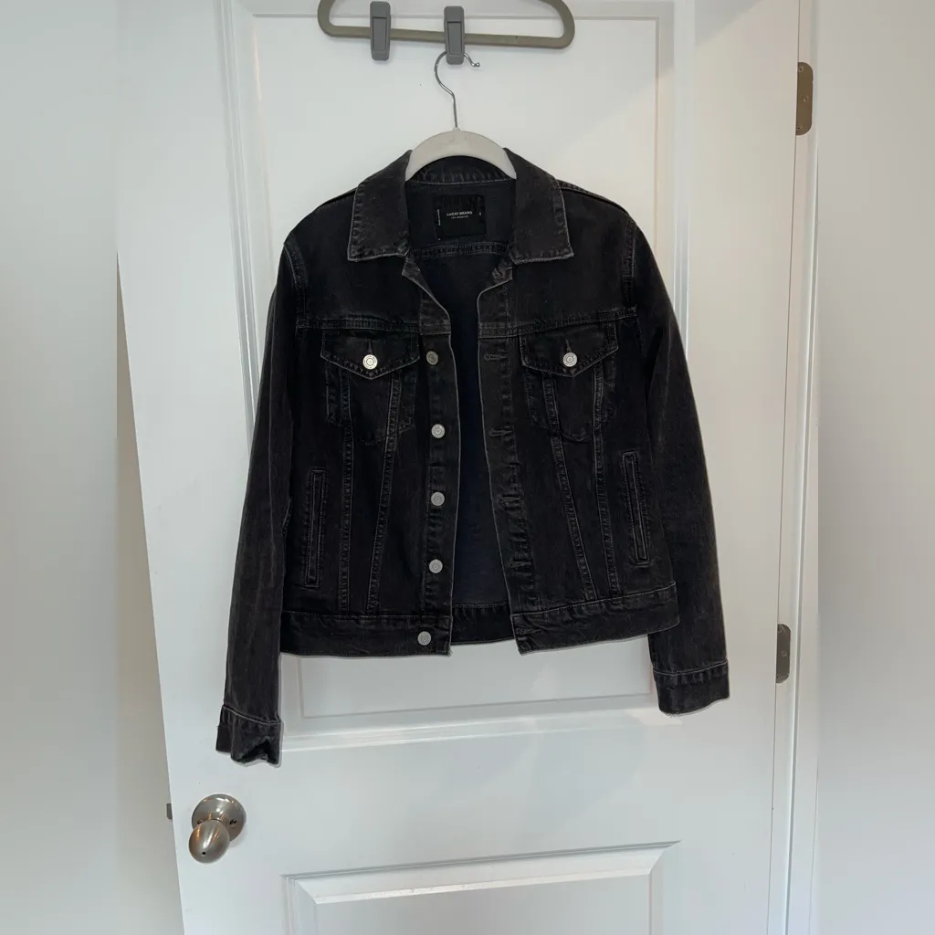 Lucky Brand Black Washed Dark Denim Jacket - Image 11