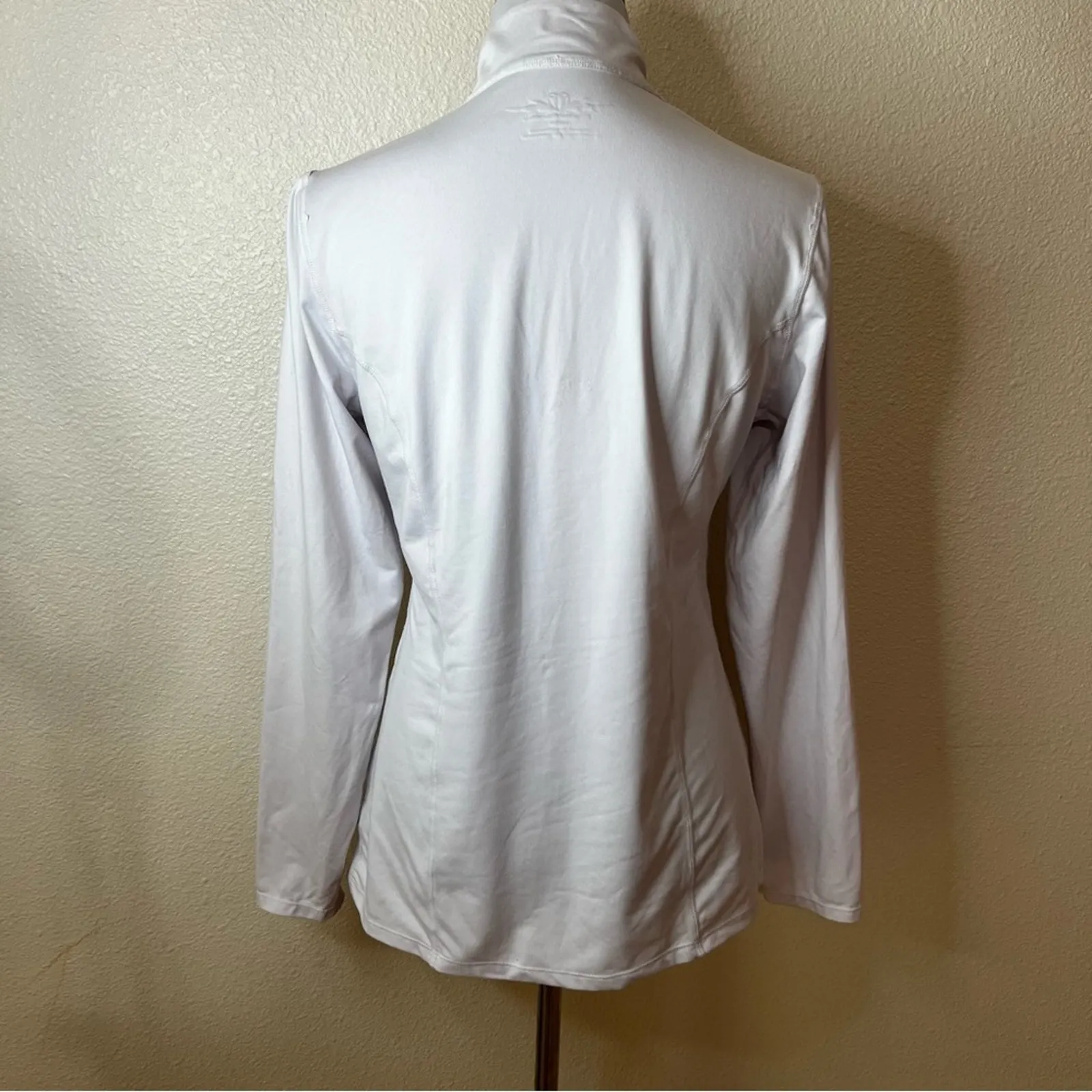 Snow Angel white rainbow quarter zipper long sleeve pullover sweater MEDIUM - Image 6