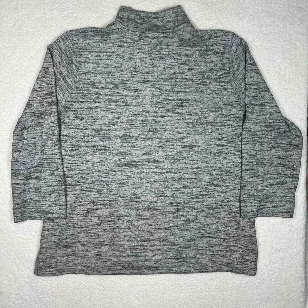 Soft Surroundings Mock Neck Touchable Sweater Heather Grey XL Coastal Grandma - Image 7