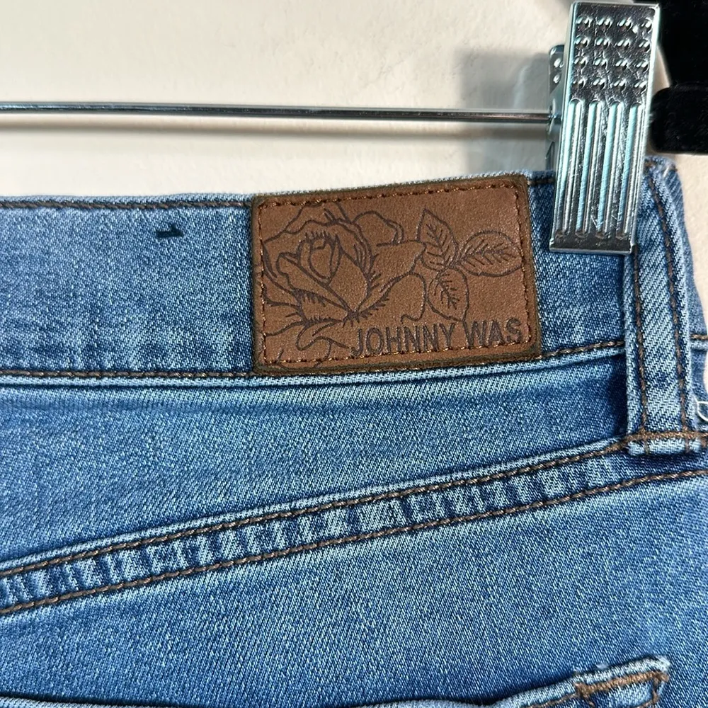 Johnny Was The Boyfriend Mid Rise Relaxed Fit Tapered Stretch Jeans Women 29 - Image 4