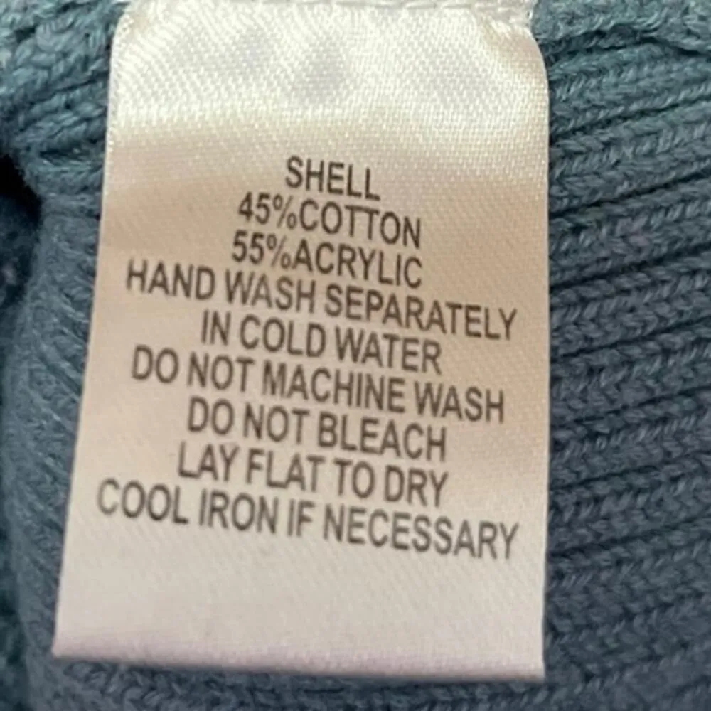 Cotton Candy Blue Sleeveless Ribbed Knit Split Neck Crop Sweater Tank Top Size M - Image 4