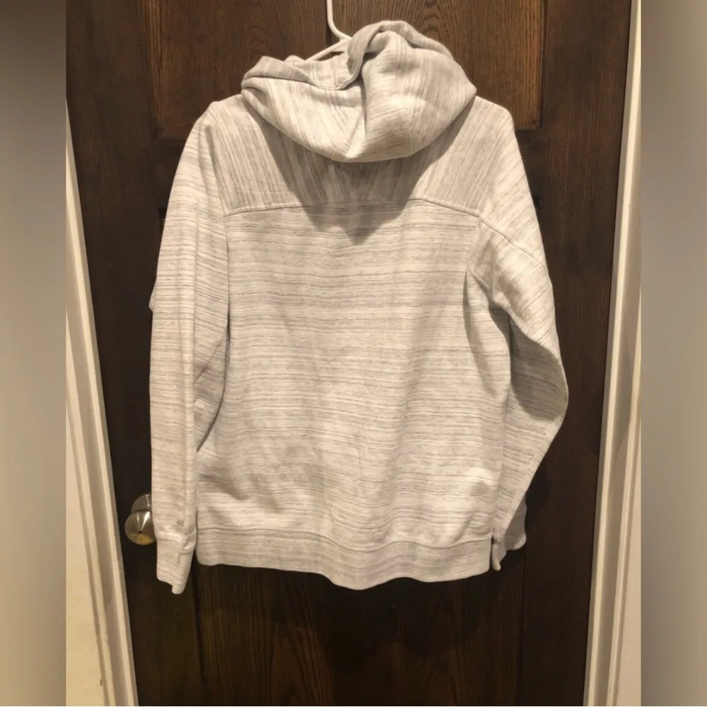 American Eagle Outfitters Active Flex Pullover Hoodie Sweatshirt White/Gray - Image 3