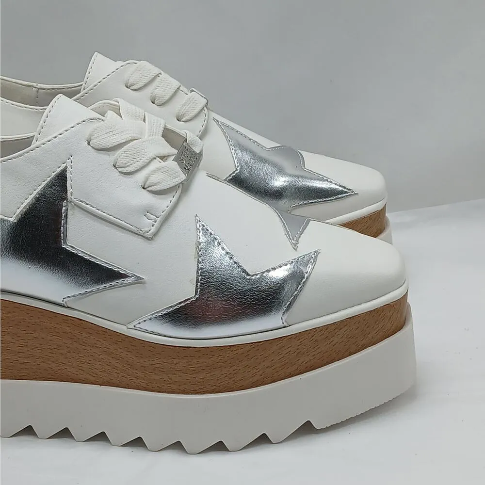 Y2K Retro Steve Madden Starpower Platform Sneakers Women's Size 6 Wedge Shoes - Image 4