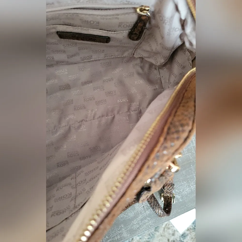 Michael Kors  Brown Snake Skin Purse - Image 2