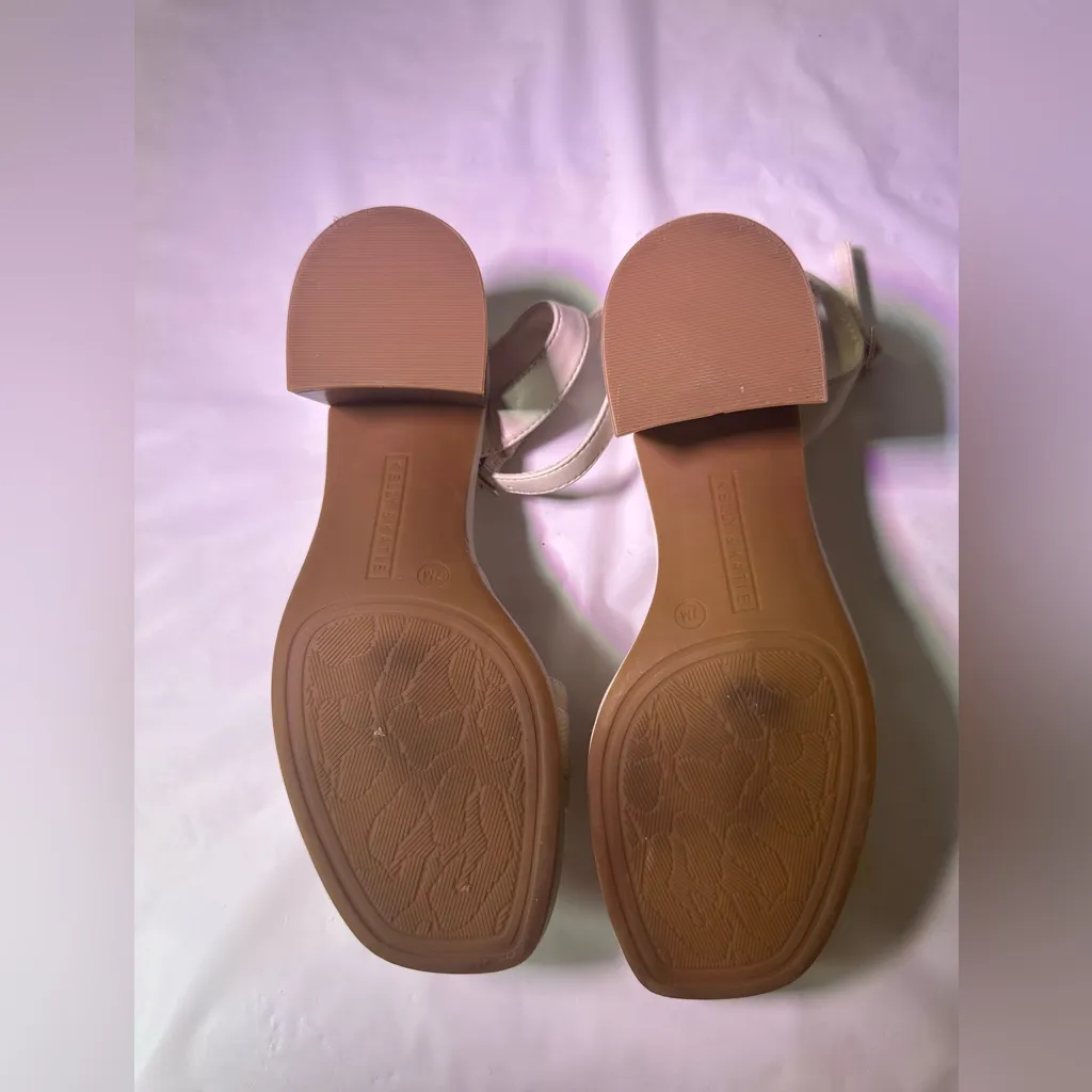 Kelly & Katie Cream Sandals with Gold Buckle - Image 10