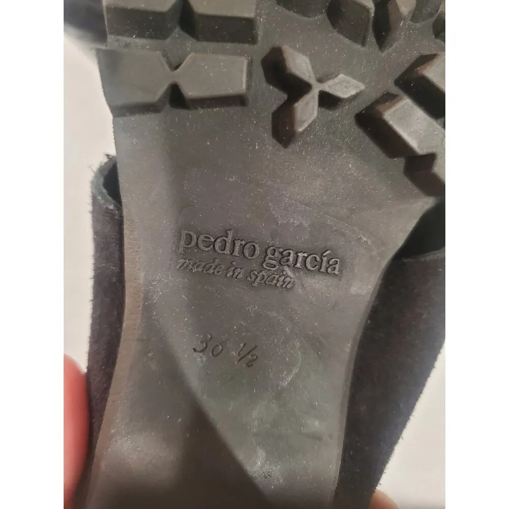 Pedro Garcia Suede Slingback Sandal heels.s55 Black Size 5.5 - Image 5