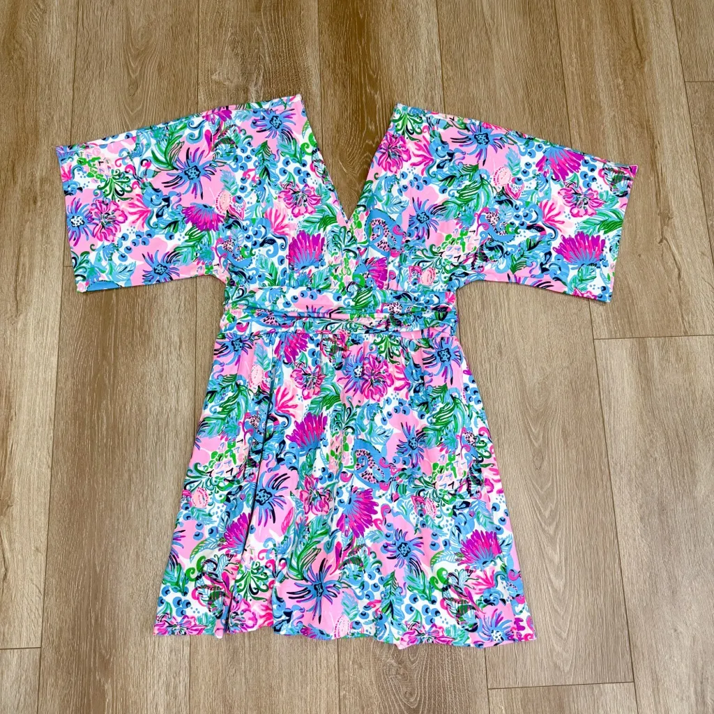 NWT Lilly Pulitzer Parigi Skort Romper Mandevilla Baby Paradise Petals Size M - Image 4