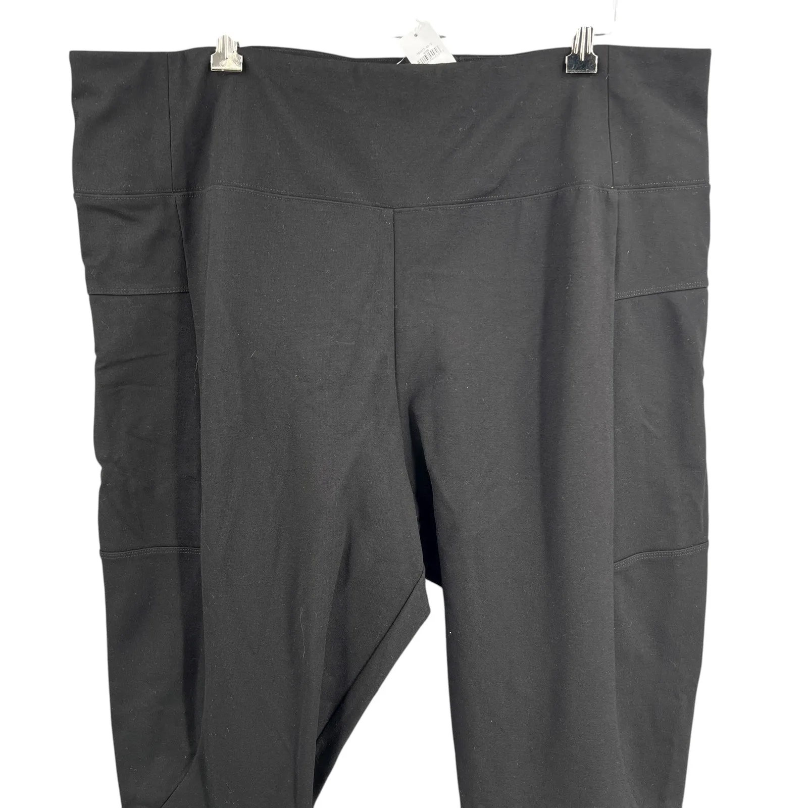 Banana Republic Black Pull-On Pants Ponte Hidden Zipper Pockets Size XXL New - Image 2