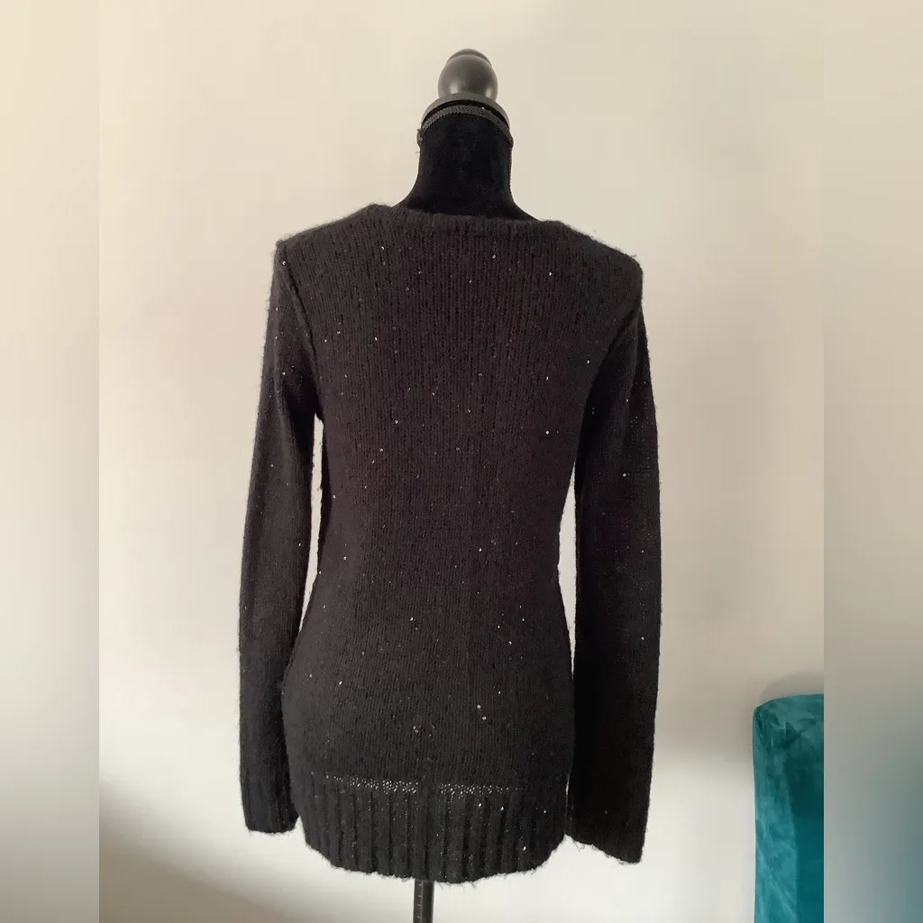 Sequined sweater with removable collar ⭐️⭐️⭐️ Black Size M - Image 9